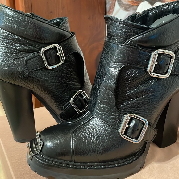 MiuMiu Leather Ankle Boots - Picture 5 of 15